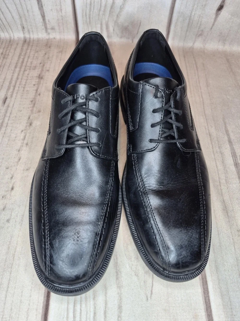 Rockport Men's Size 9.5 M Parson Oxford Dress Shoes Black Leather